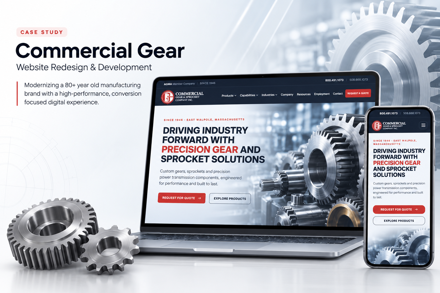 custom gear website design and development