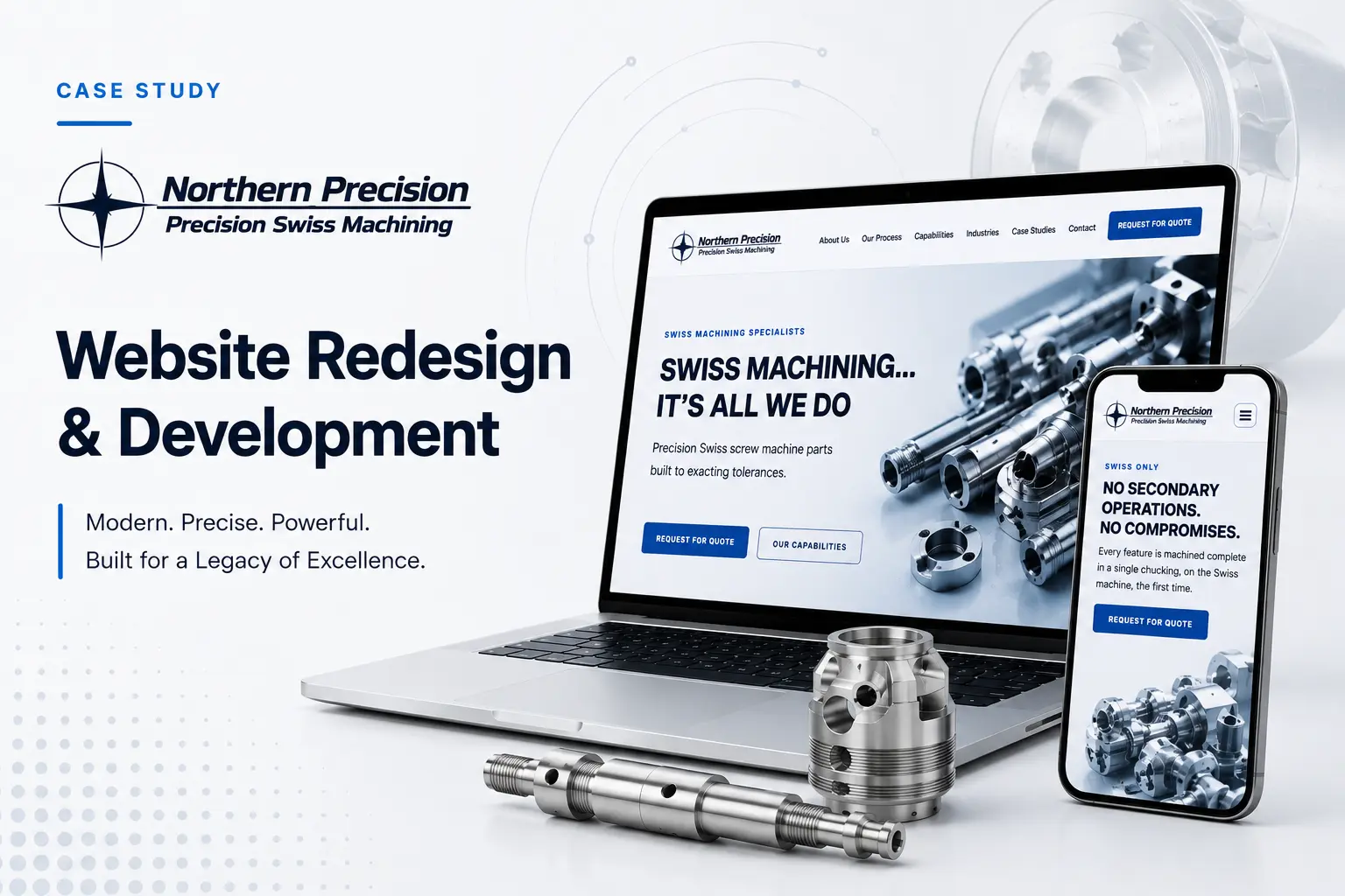 cnc swisss machining website redesign